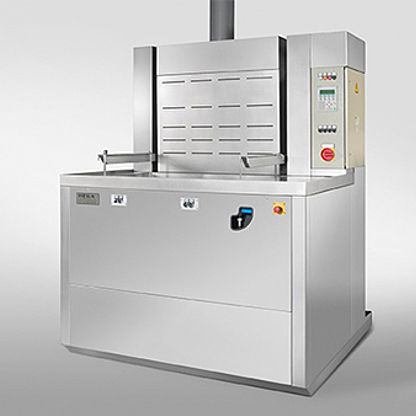 Ultraschall-Reinigungssystem - Micro + Hega Surfaces GmbH - halbautomatisch / mit Förderer