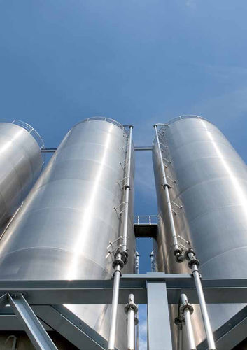 Silo mit konischem Boden - Zeppelin Silos & Systems - Edelstahl / Aluminium