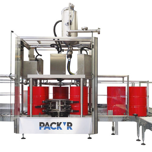 Automatische Abfüll- und Verschließanlage - PULSA-D - PACK'R - für Fässer / für die Lebensmittelindustrie