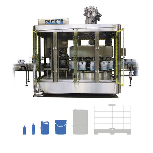 Abfüll- und Verschließanlage / per Gewicht - REVO-S - PACK'R - für Flüssigprodukte / automatisch / Hochgeschwindigkeit