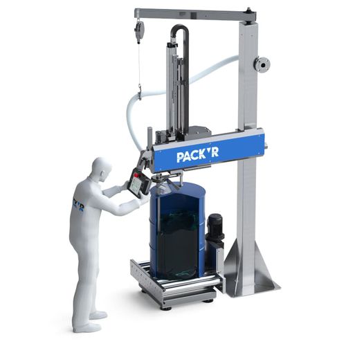 Halbautomatische Füllmaschine - FLEXEO-D - PACK'R - Fass / für Farben / für Schmieröle