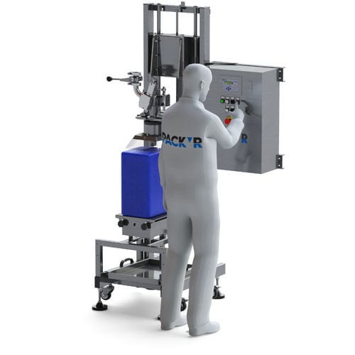 Halbautomatische Füll- und Verschließanlage - FLEXEO-S8 - PACK'R - für Flüssigkeiten / per Gewicht / Industrie