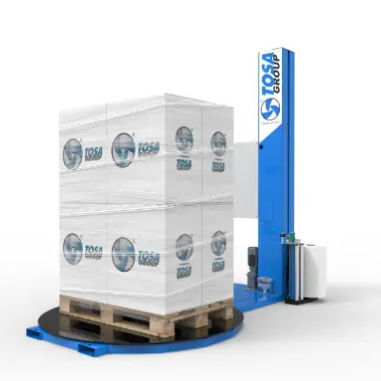 Stretchwickler mit Drehteller - Tosa 022 - Tosa - halbautomatisch / für Schlauch / für Plattform