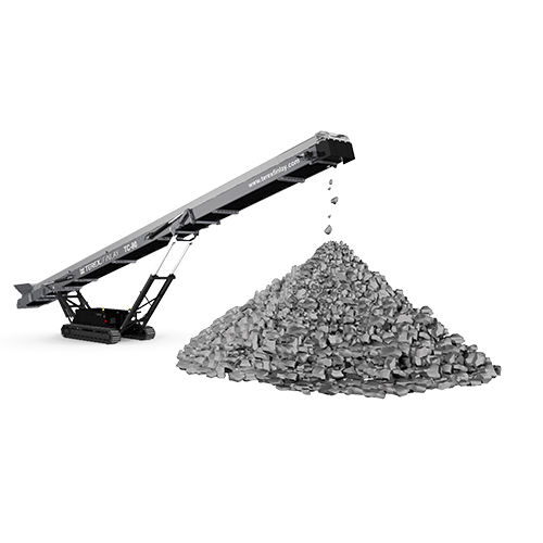 Bandförderer - TC-80 - TEREX Mobile Processing Equipment - schräg / zum Ausladen / mobil