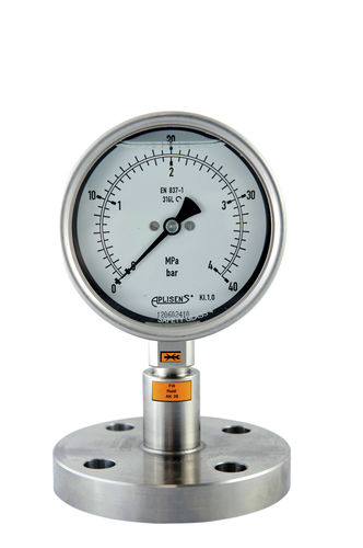 Manometer mit Zifferblatt-Anzeige - MS-100K - APLISENS S.A. - Edelstahl / Rohrfeder / Prozess