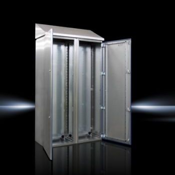 Bodenstehendes Schranksystem - HD Series - RITTAL - mit 1 Tür / Edelstahl / modular
