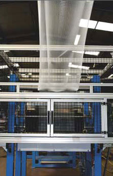Kunststoffgitter-Extrusionsanlage - 80 - 320 Kg/h  - CORELCO - für Thermoplaste / für Kunststoffgitter monoaxial gereckt