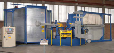 5-Arbeitsbereich Rotationsformmaschine - ROTAUT  - Caccia Engineering S.r.l. - mit unabhängigen Armen