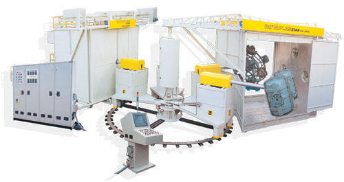 5-Arbeitsbereich Rotationsformmaschine - 4 A series - M. Plast (India) Limited - mit unabhängigen Armen