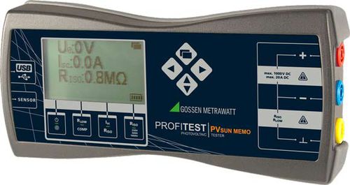 Elektrischer Sicherheitstester - PROFITEST PVsun  memo  - GOSSEN METRAWATT GmbH - für Photovoltaikmodule