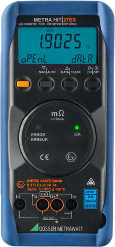 Digitales Milliohmmeter - METRAHIT 27EX - GOSSEN METRAWATT GmbH - tragbar / 4-Leiter / batteriebetrieben