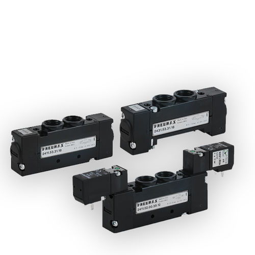 Pneumatik-Wegeventil / Schieber - 24 series - PNEUMAX - magnetbetrieben / 5-Wege / Aluminium