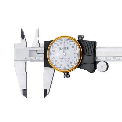 Vernier-Messschieber - DC series  - Baker Gauges India Private Limited - mit Zifferblatt-Anzeige / Edelstahl