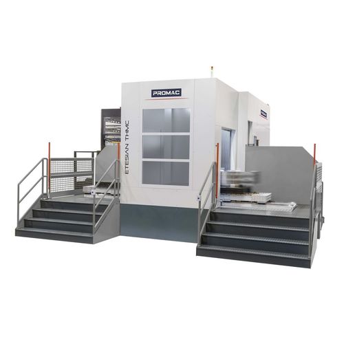 CNC-Bearbeitungszentrum / Fahrständer - ETESIAN THMC 1.4 - 1.6 - Promac S.r.l. - 5-Achs / horizontal / Drehtisch
