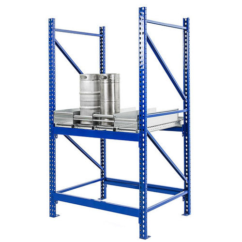 Warenlager-Regal - span track keg flow - UNEX Manufacturing - kompakt / verstellbar / für mittelschwere Lasten