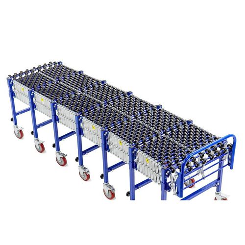 Förderer mit Röllchen - flex wheel series - UNEX Manufacturing - flexibel / teleskopisch / Schwerkraft