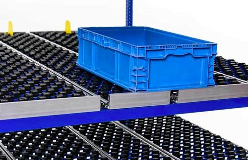 Warenlager-Regal - span track wheel bed - UNEX Manufacturing - dynamisch / modular / verstellbar