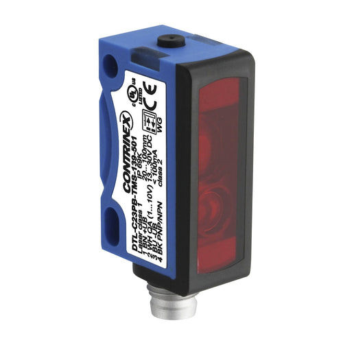 Optoelektronischer Sensor / Reflexions-Lichttaster - DTL-C23PB-TMS-139-501 - CONTRINEX - rechteckig / Laser / kompakt