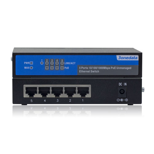 Ethernet-Switch / unmanaged - PS1005G-1GT-4PoE - 3onedata Co.,Ltd. - 5 Ports / Gigabit-Ethernet / PoE