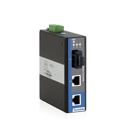 Medienwandler - IMC102B-F - 3onedata Co.,Ltd. - Ethernet / für DIN-Schiene / 2 Ports