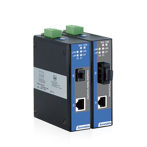 Wandler / Gigabyte Medium - IMC101GT Series - 3onedata Co.,Ltd. - Ethernet / für DIN-Schiene