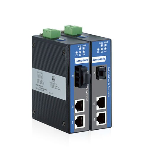 Wandler / Gigabyte Medium - IMC102GT Series - 3onedata Co.,Ltd. - Ethernet / für DIN-Schiene / Industrie