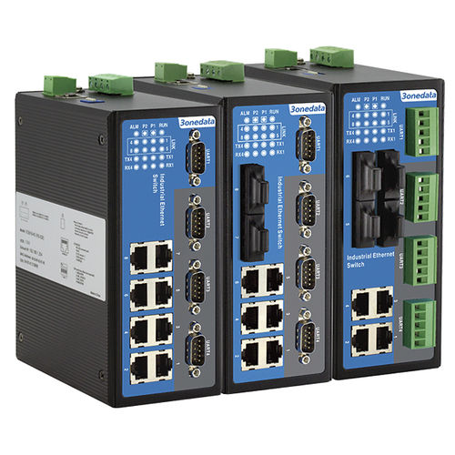 Ethernet-Switch / managed - IES618-4D Series - 3onedata Co.,Ltd. - 8 Ports / LWL / Serie