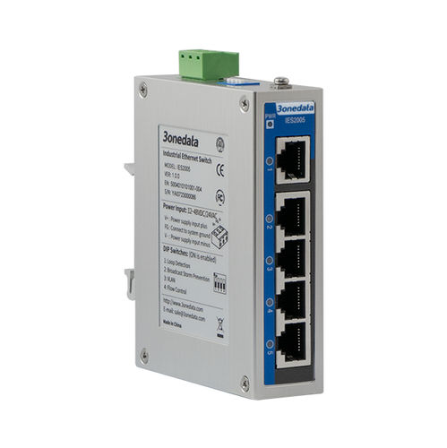 Ethernet-Switch / unmanaged - IES2005 - 3onedata Co.,Ltd. - 5 Ports / Netzwerkschicht 2 / für DIN-Schiene