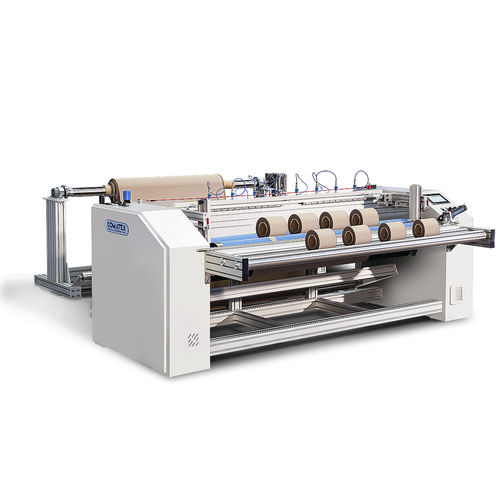 Automatischer Rollenschneider - SL X8 - Comatex Textile Machinery - doppelt / Einwellen / für kleine Rollen