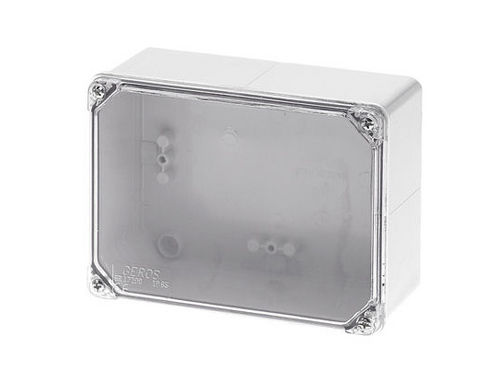 Wandmontierte Abzweigdose - 150 x 110 x 75 mm, IP 65 | GR17208 - GEROS - IP65 / Polycarbonat / mit transparentem Deckel
