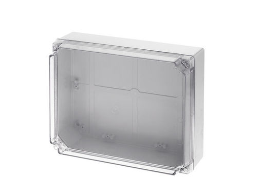 Wandmontierte Abzweigdose - 310 x 240 x 120 mm, IP 65 | GR17284  - GEROS - IP65 / Polycarbonat / mit transparentem Deckel