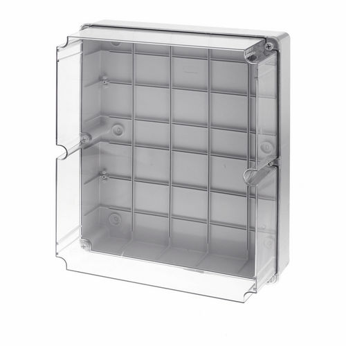 Wandmontierte Abzweigdose - 460 x 380 x 180 mm, IP 65 | GR17292 - GEROS - IP65 / Polycarbonat / mit transparentem Deckel