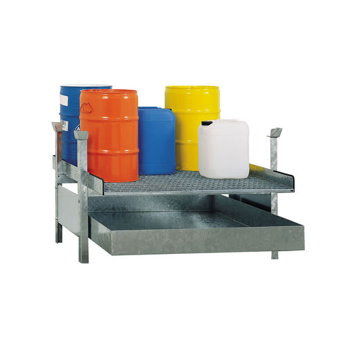 Warenlager-Regal - 8165 - Saebu Morsbach GmbH - für mittelschwere Lasten / für Fässer mit Auffangbecken / Stahl