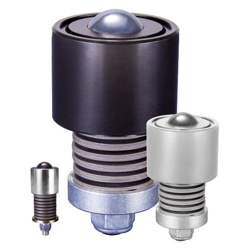 Federdruck-Kugelrolle - 8401	 - Omnitrack - Edelstahl / Stahl / zylindrischem Sockel