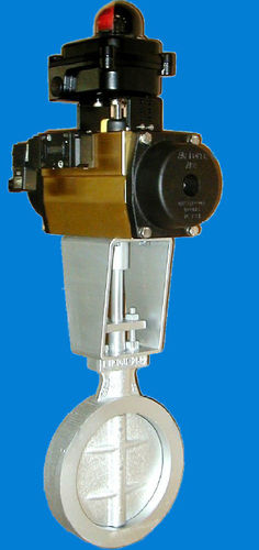 Absperrklappe - DN 100 - 500, PN 16, 450 °C | GD, P series - ECONEX S.R.L. - pneumatisch gesteuert / Steuerung