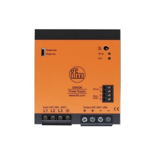 Stromversorgung für DIN-Schiene - E84036 - ifm electronic - AC/DC / gesteuert / Schaltnetzteil