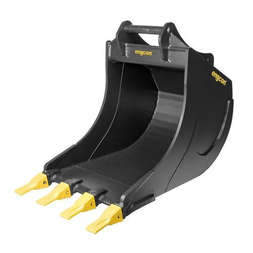 Standardschaufel mit Zähnen - DB series - engcon Nordic AB - für Hydraulikbagger / mit 4 Zähnen