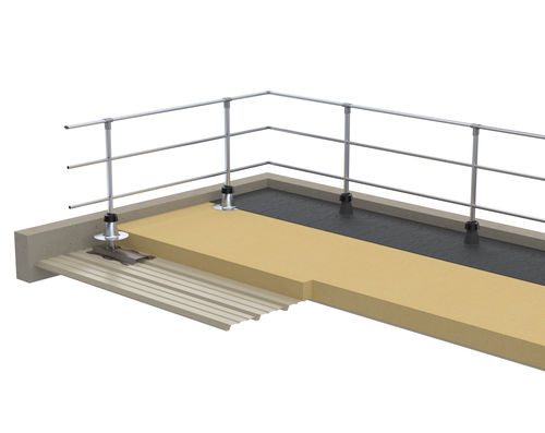 Aluminium-Schutzgeländer - SECURILISSE® GC-BC - SOMAIN SECURITE - für Metalldach