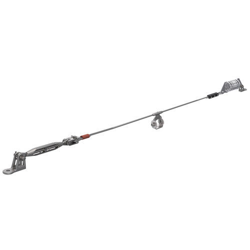 Horizontale Rettungsleine - SECURIFIL® automatique - SOMAIN SECURITE - Edelstahl / Fallschutz / für Arbeiten in großen Höhen
