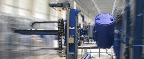 Automatisches Handlingsystem - Mauser Packaging solutions - zum Extrusionsblasformen / Hochgeschwindigkeit