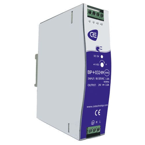 Batterieladegerät für Stromaggregate - BP+0324M-305 - CRE TECHNOLOGY - für Motorpumpe / auf DIN-Schiene / Blei