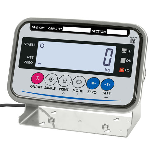 Wägeindikator mit LCD-Anzeige - FG-D-CWP - A&D COMPANY, LIMITED - Benchtop / wasserdicht / IP67