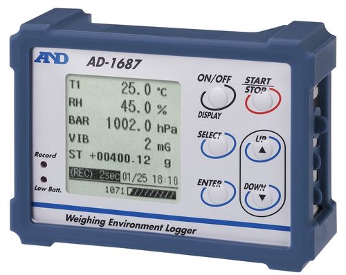 Temperatur-Datenlogger - AD-1687  - A&D COMPANY, LIMITED - Luftfeuchtigkeit / mit barometrischem Druck / Schwingung