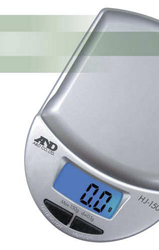Waage mit LCD-Display - HJ-150  - A&D COMPANY, LIMITED - Edelstahl / kompakt / Taschen