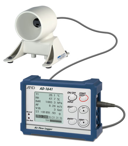 Temperatur-Datenlogger - AD-1641  - A&D COMPANY, LIMITED - Luftfeuchtigkeit / mit barometrischem Druck / Luftströmung