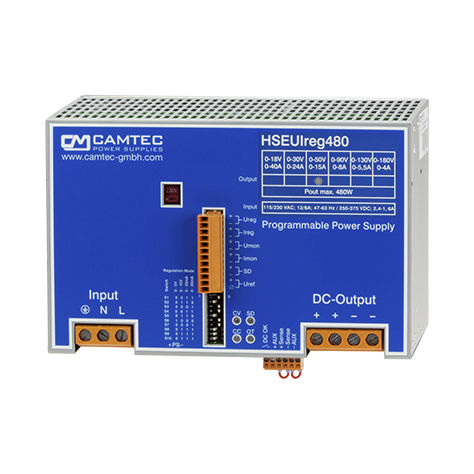 Stromversorgung für DIN-Schiene - HSEUIreg04801 - Camtec Power Supplies GmbH - AC/DC / Labor / programmierbar