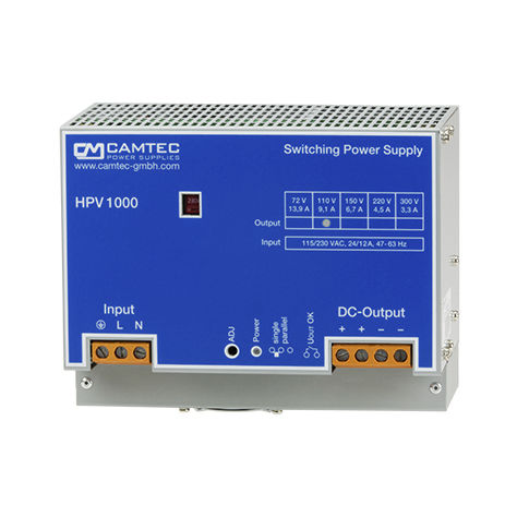 Stromversorgung für DIN-Schiene - HPV10001 - Camtec Power Supplies GmbH - AC/DC / Schaltnetzteil / einphasig