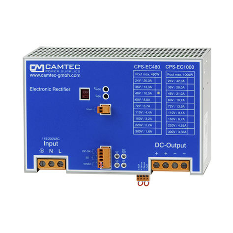 Stromversorgung für DIN-Schiene - CPS-EC480 - Camtec Power Supplies GmbH - AC/DC / Einfachausgang