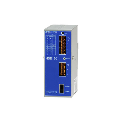 Stromversorgung für DIN-Schiene - HSE01201 - Camtec Power Supplies GmbH - AC/DC / Schaltnetzteil / einphasig