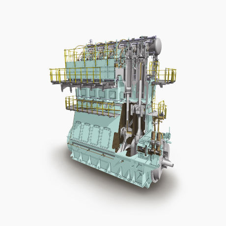 Dieselmotor - X series - Hyundai Heavy Industries-Marine Engine - für Seewasseranwendungen / kompakt / 2-Takt